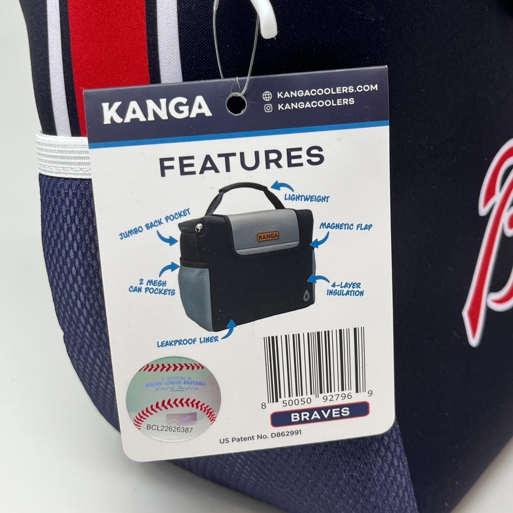 Kanga Braves MLB Brewbox 12-Can Cooler Bag Ice-Free Lunch Cooler NWT - Picture 5 of 16